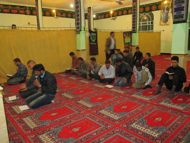 مراسم زیارت عاشورای امام حسین (ع) هرشب در پایگاه شهدای زیراب برگزار می گردد