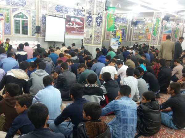 گرامیداشت سال روز حماسه 9دی یا حضور مسول سازمان بسیج استان فارس در خنج