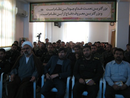 برگزاری مراسم گرامیداشت روز حفاظت اطلاعات و سالروز عملیات والفجر8 در ناحیه مقاومت بسیج سپاه احمدبن موسی(ع)شیراز
