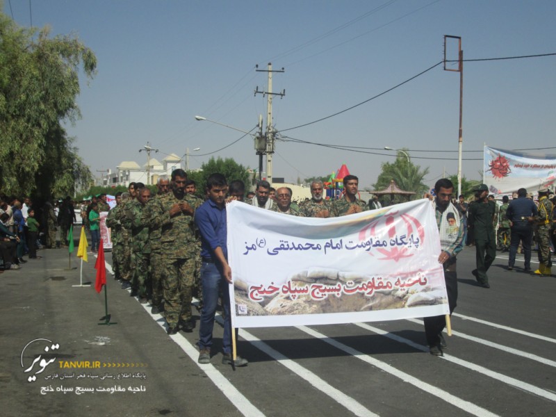 گزارش تصویری: اقتدار نیروهای نظامی و انتظامی شهرستان خنج در رژه 31 شهریور