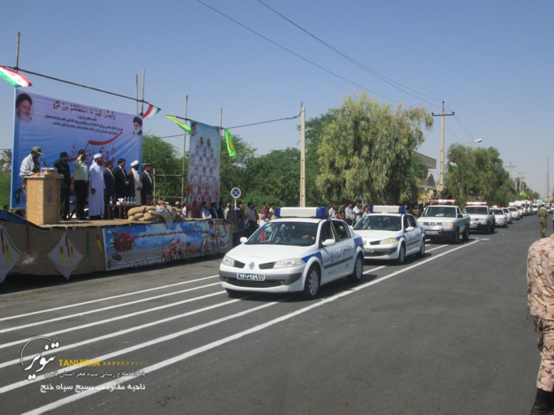 گزارش تصویری: اقتدار نیروهای نظامی و انتظامی شهرستان خنج در رژه 31 شهریور