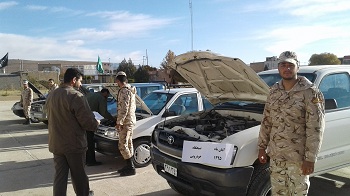 برگزاری صبحگاه خودرویی در سپاه قادرآباد