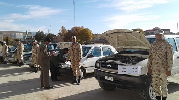 برگزاری صبحگاه خودرویی در سپاه قادرآباد