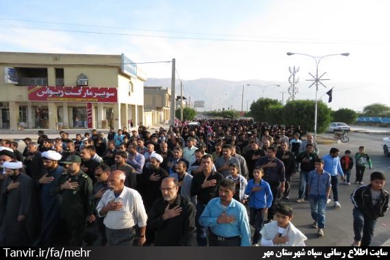 پیاده روی اربعینیان از گلزار شهدای شهر مهر تا شهدای گمنام