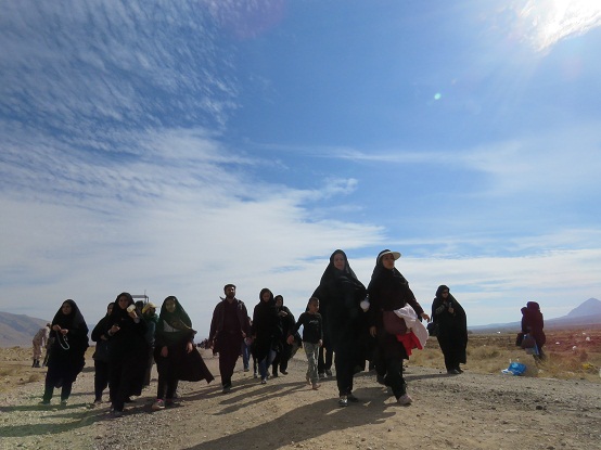 پیاده روی جاماندگان از کربلا در شهر امام علی (ع) + تصاویر