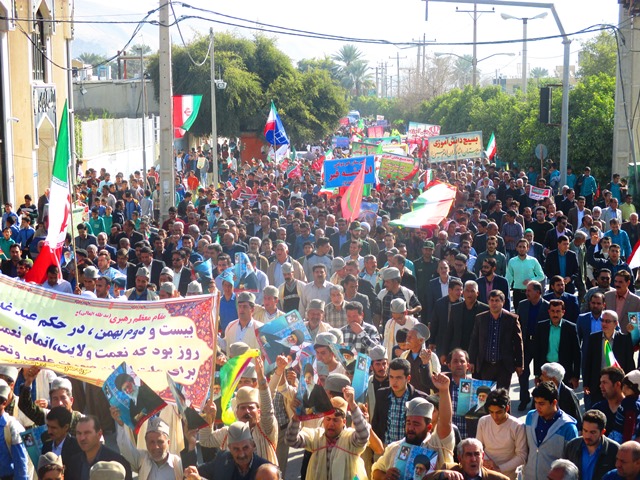 راهپیمایی مردم قیروکارزین در40سالگی جشن پیروزی انقلاب