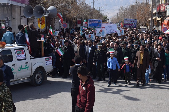 راهپیمایی تماشایی 22 بهمن مردم شهرستان نی ریز