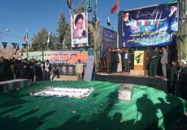 مراسم تشییع و تدفین 4 شهید گمنام در شهر ایج و رونیز
