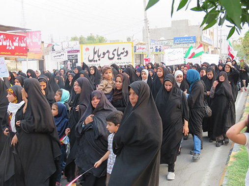 درخشش مردم غیور بخش علامرودشت در روز ملی عفاف و حجاب