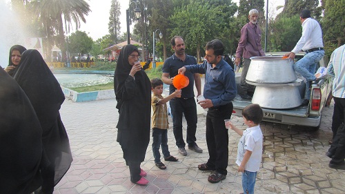 برپایی ایستگاه صلواتی به مناسبت هفته حجاب و عفاف
