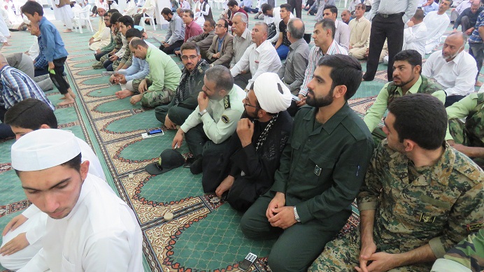 حضور با شکوه بسیجیان حوزه بسیج دانش آموزی شهید فهمیده اوز در نماز جمعه