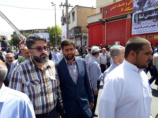 حضور اعضاء حوزه مقاومت بسیج شهدای شهرداری و مهندس اسکندر پور شهردار شیراز