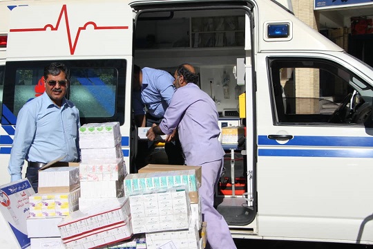 ارسال دارو و لوازم پزشکی مورد نیاز به مناطق سیل زده سیستان و بلوچستان