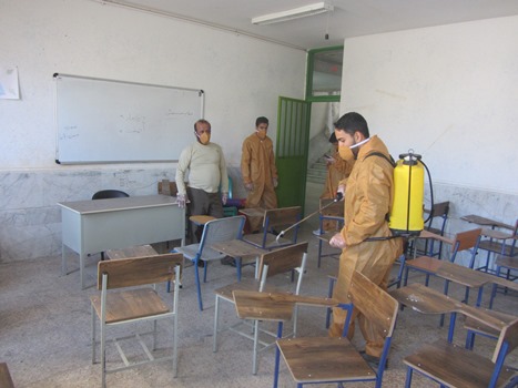 ضد عفونی مدارس شرق شیراز
