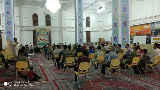 برگزاری جلسه دوم دوره آموزش نظامی در حرم علی بن حمزه (ع)