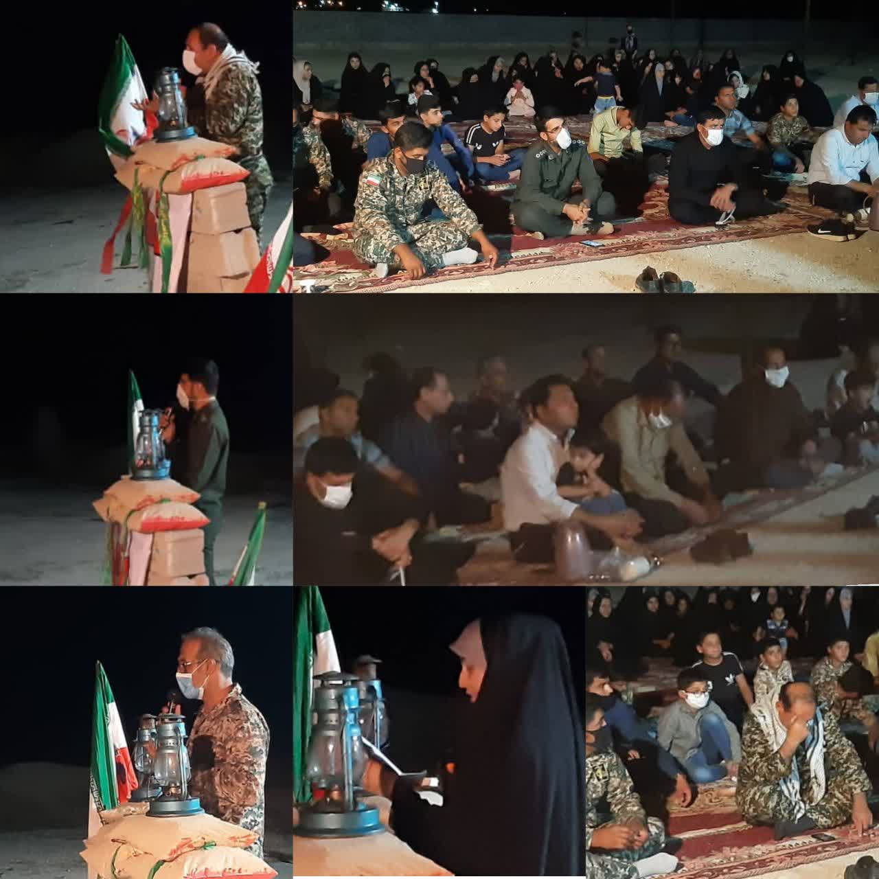 برگزاری مراسم شبی با شهدا با همت بسیج فرهنگیان در یکی از روستاهای توابع علامرودشت روستای خِشتی