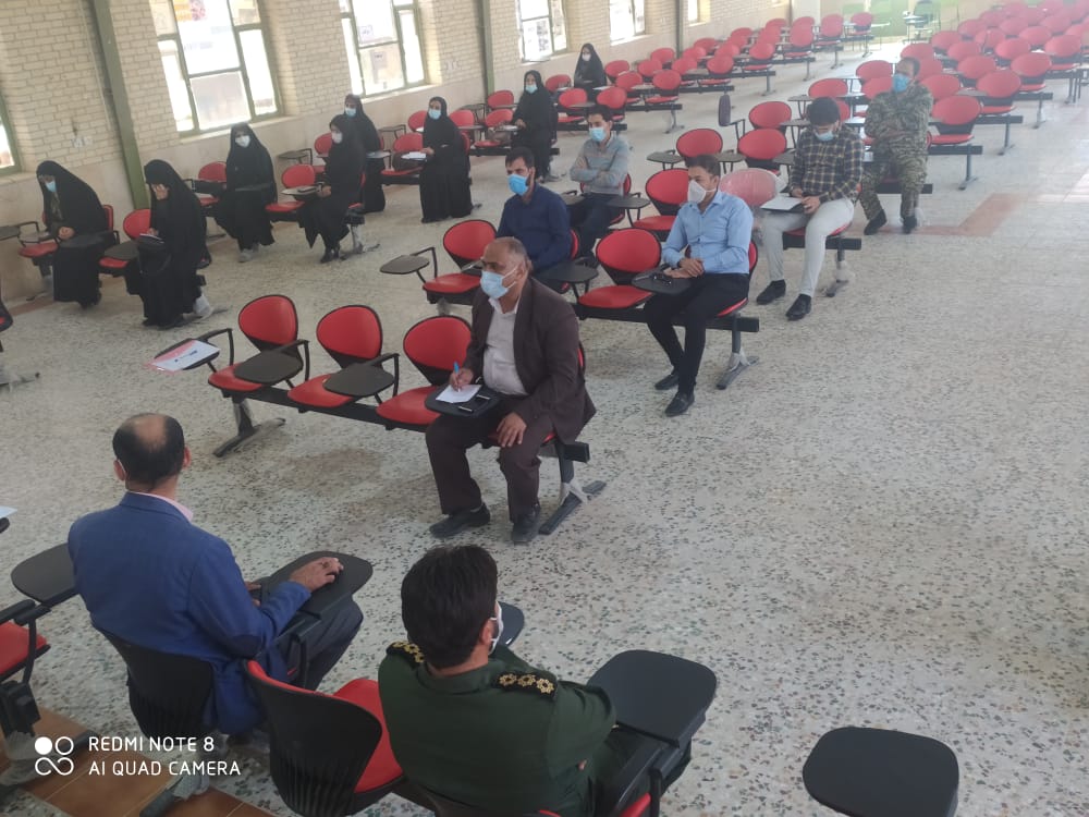 جلسه کمیته پشتیبانی هفته بسیج دانش اموزی باحضورفرمانده سپاه شهرستان خنج