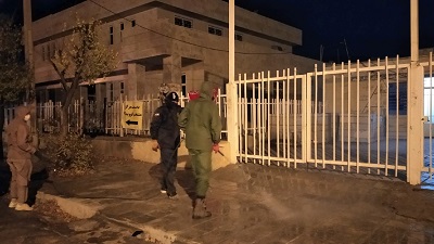 ضدعفونی مرکز تست کرونا و مبلمان شهری در شهرستان خرم بید