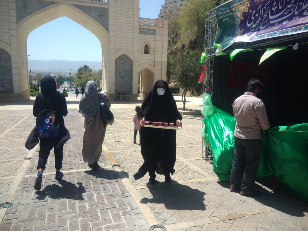 برپایی ایستگاه صلواتی در دروازه قرآن شیراز