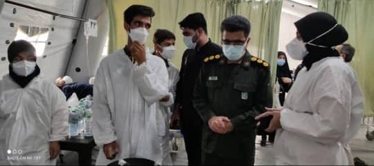 بازدید مسئول بسیج سازندگی فارس از فعالیت دانشجویان جهادگر مستقر در بیمارستان مسلمین شیراز